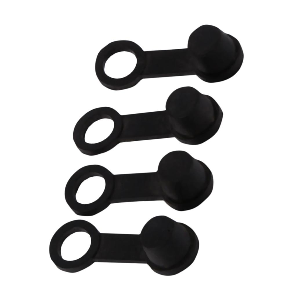 Tbest 4x Black Rubber Brake Bleeder Nipple   Dust Cover 8mm Motorcycle