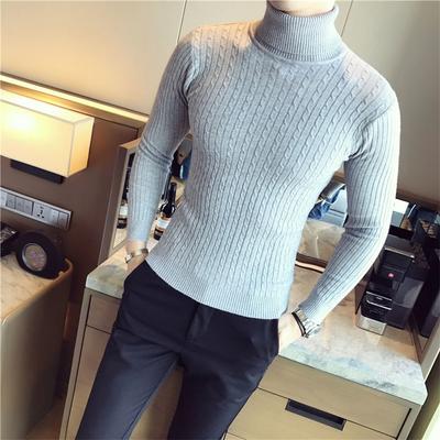 Rollkragenpullover für Herren, lässig, schmaler Pullover, Unterhemd, Herbst/Winter, Herrenpullover, hoher Kragen, Strickpullover