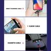 Magnetisk 5A hurtigladekabel Micro USB Type-C plugg dataledning for Android