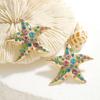 Summer Vacation Wind Diamond-set Earrings Are Ok, Fashion Personality Trend Five-pointed Star Earrings, High-end Versatile Earrings