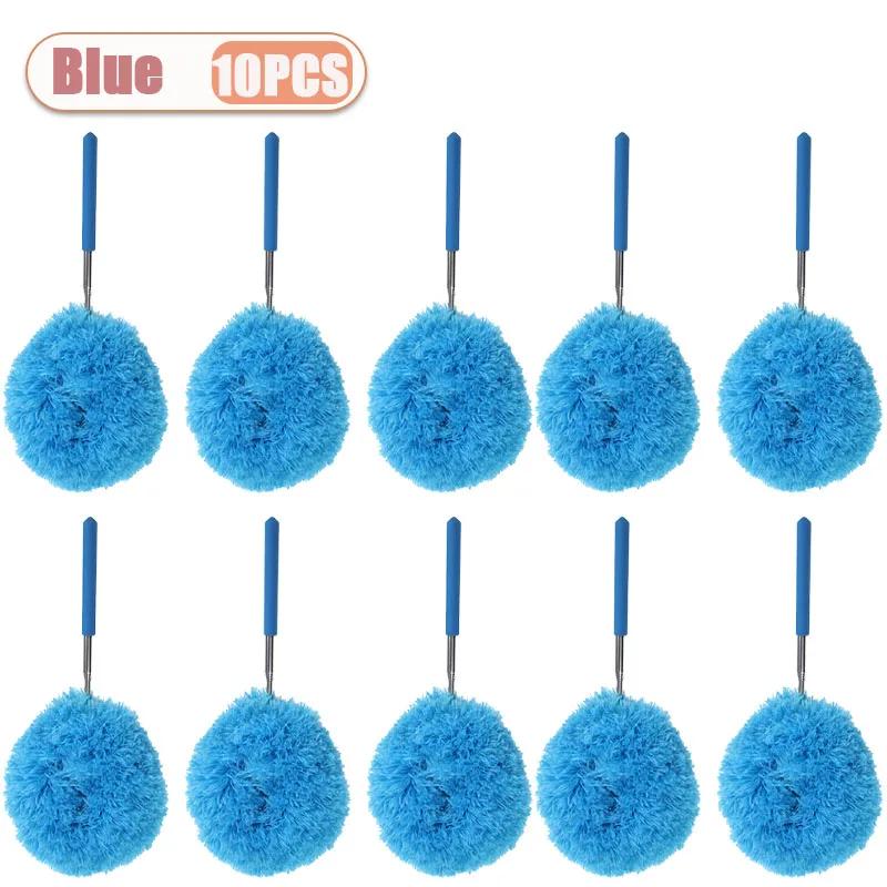 1-10PCS Extendable Feather Duster for Home Cleaning Washable Reusable Dusting Stick for Ceiling Corner Gap Furniture