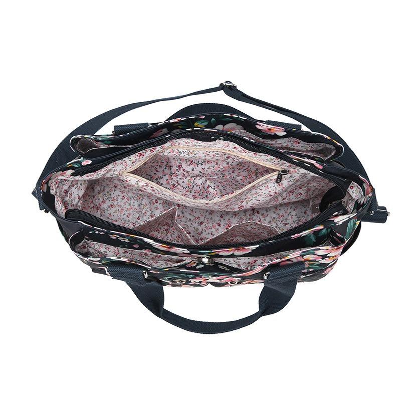 Fashion printing personalized oblique span women's bag simple and elegant shoulder bag large capacity portable go out canvas handbag