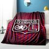 Lyon Football Crest Printed Throws Blanket Soft Flannel Blankets for Couch Bed Gifts for Men Women Picnic blanket Christmas gifts