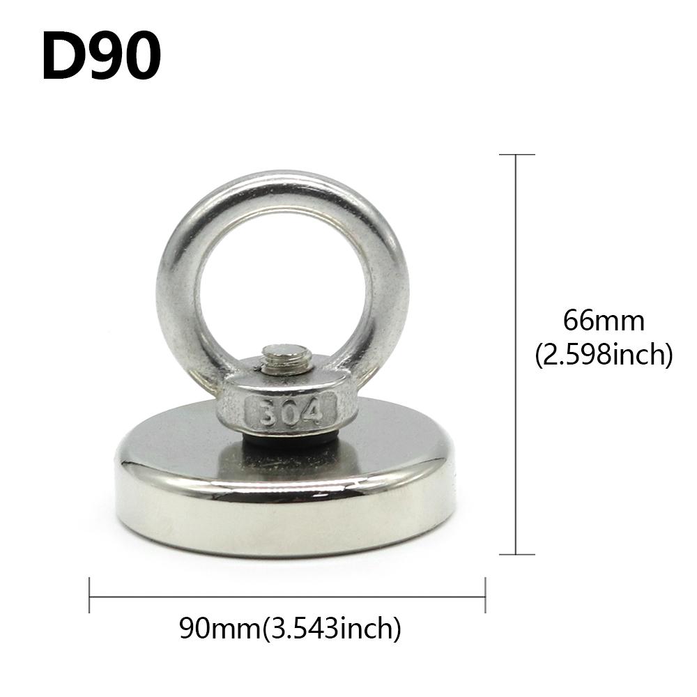 Neodymium Magnet N52 Heavy Duty Magnet with Countersunk Hole Eyebolt Salvage Searcher Magnets