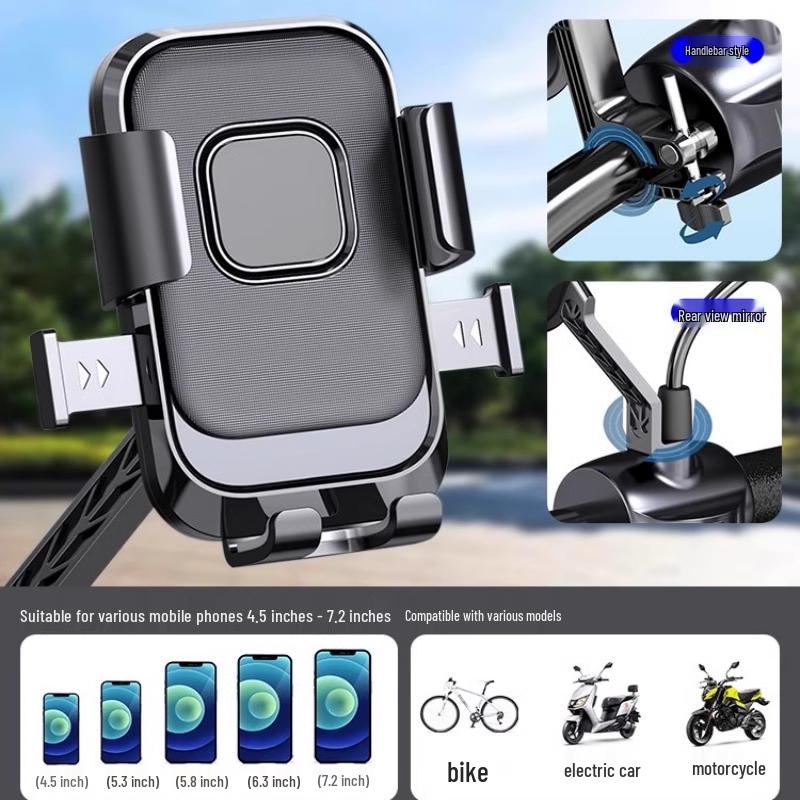 Electric Vehicle & Bike Shockproof Phone Mount for Navigation