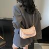 Sac d'aisselle vintage en similicuir pour femme, Sac à bandoulière bandoulière à chaîne imprimée rétro, Sac à main chic color-block quotidien pour sorties