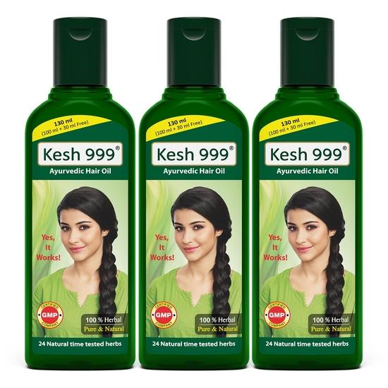 Kesh-999 Ayurvedic Hair Oil | Anti Hairfall Oil |Hair Growth Oil With 24 Natural Herbs Extract | Daily Hair Oil (Pack Of 3)