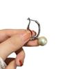 Elegant French Silver Needle Pearl Hoop Earrings – Versatile & Fashionable Design with High-End Appeal