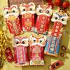 6pcs 3D New Year Stretch Red Envelopes Traditional Money Packet Creative Lucky Red Pocket  Bonus
