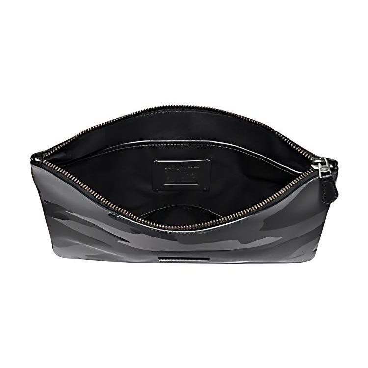 Coach Pouch 30 Camouflage Print Coated Canvas And Calfskin Clutch Large Men clutch Gray White 73137-QBM2