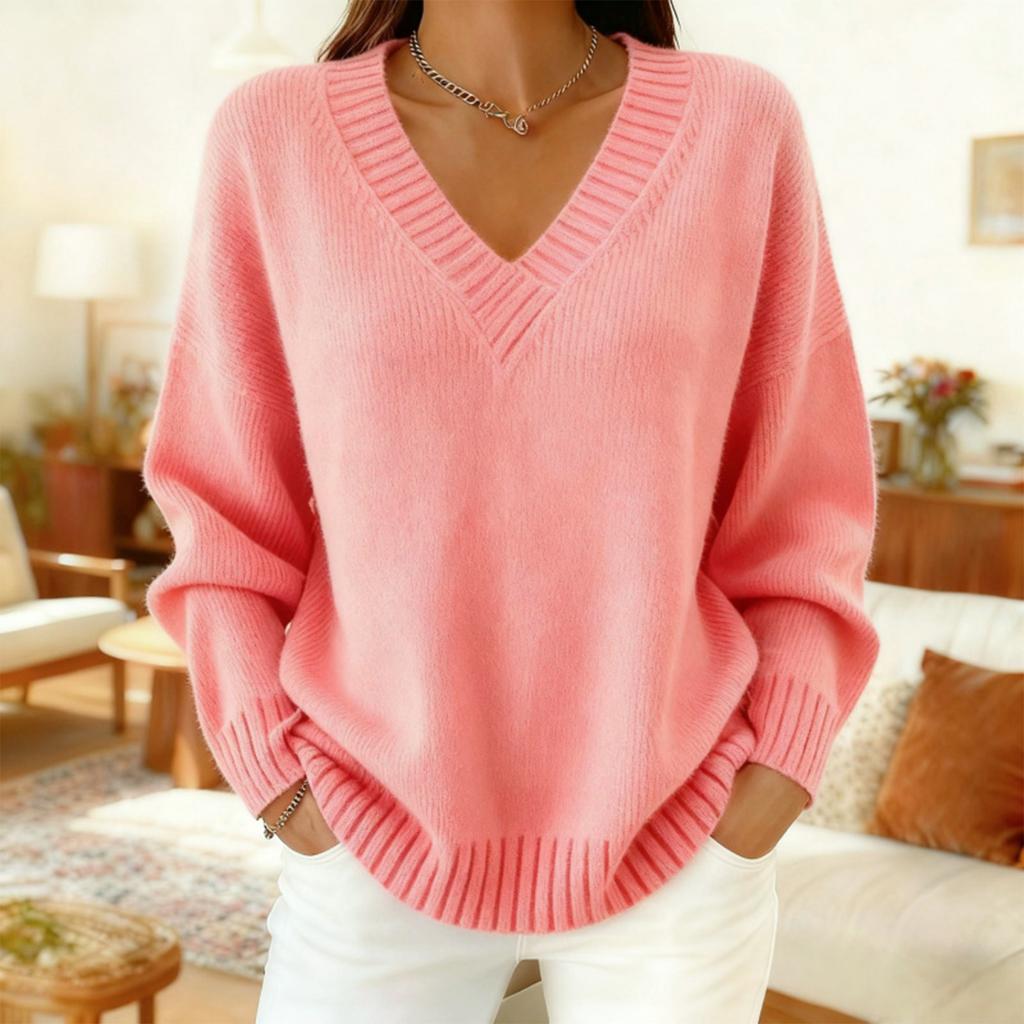 Damen Langarm Strickpullover Tops