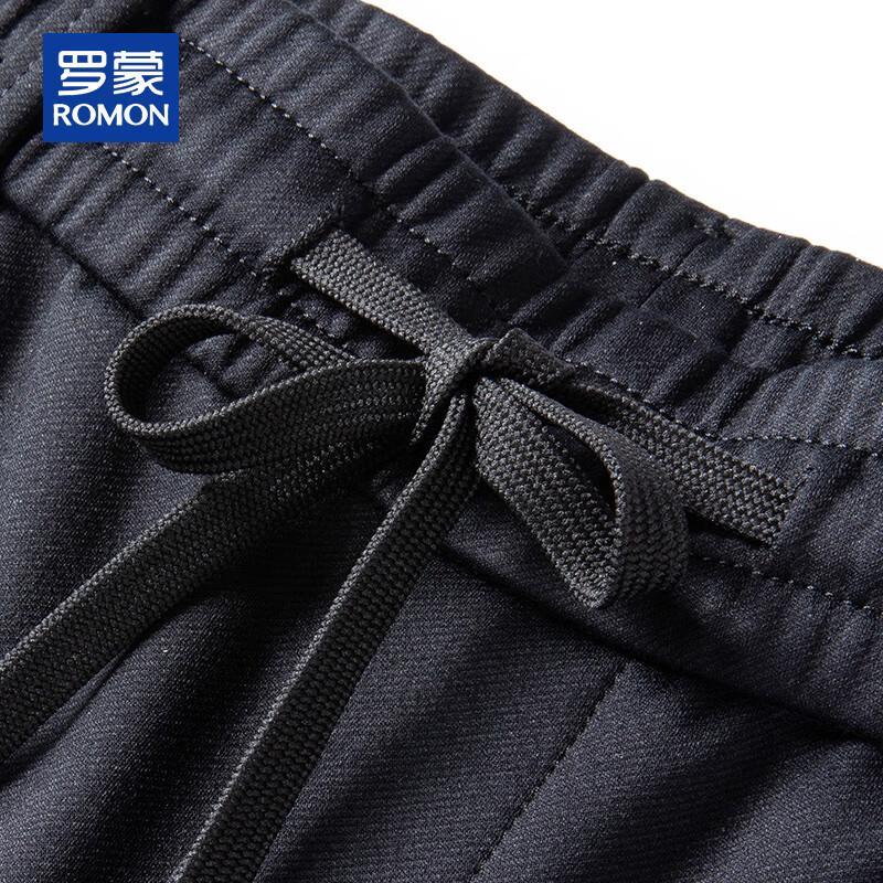 ROMON Men's Wool Blend Loose Fit Straight Leg Casual Pants