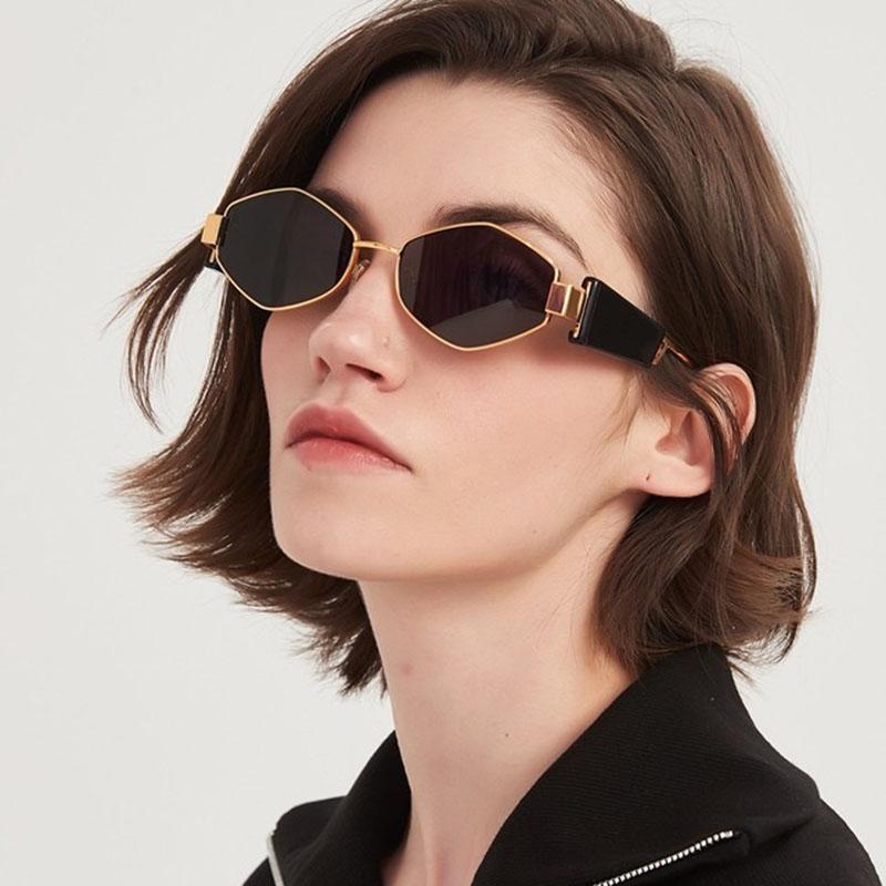 Y2k Popular Fashion Metal Hexagon Sunglasses Women For Men Punk Retro Sun Glasses Luxury Brand Designer Outdoor Driving Shades