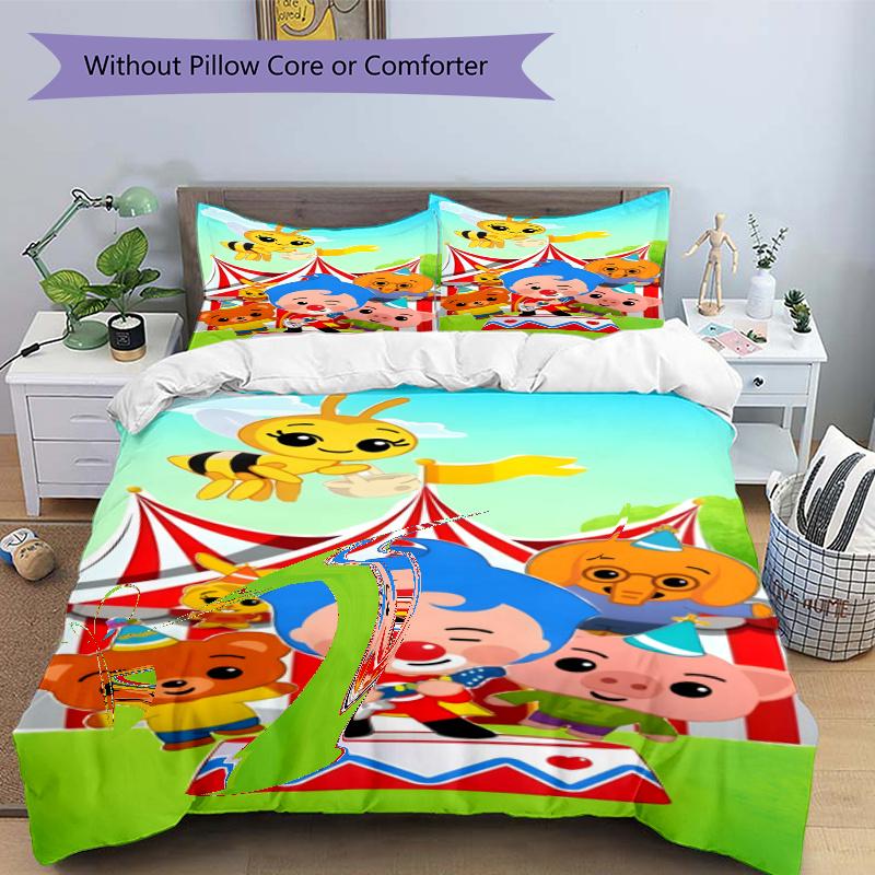3pcs Duvet Cover Set (1*Duvet Cover + 2*Pillowcase, Without Core), Plim Plim Print Bedding Set, Bedroom Decor, All‑Season, Gift