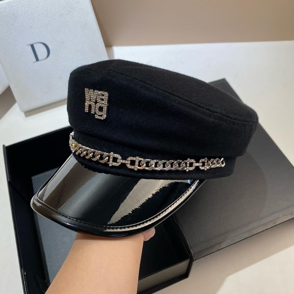 Dawang European Edition High Quality Navy Hat Wang Wool Brim Personalized Newsboy Hat Women
