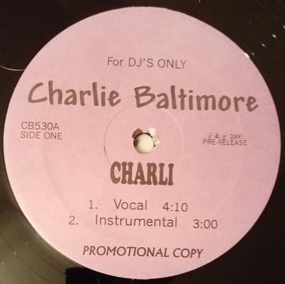 12inch Record CHARLI BALTIMORE / ANGIE STONE / IN - Charli / Slippery Shoes / In My Hea CB530 Not On Label 2000 Rap & Hip-Hop/R&B Used