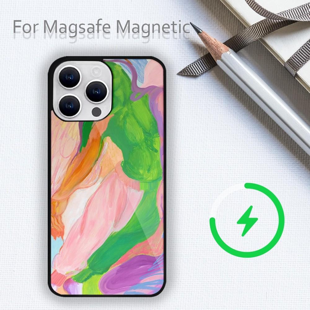 

Amybeager Art Phone Case For iPhone 15 14 13 12 11 Plus Pro Max Magsafe Magnetic Wireless Charging iPhone14