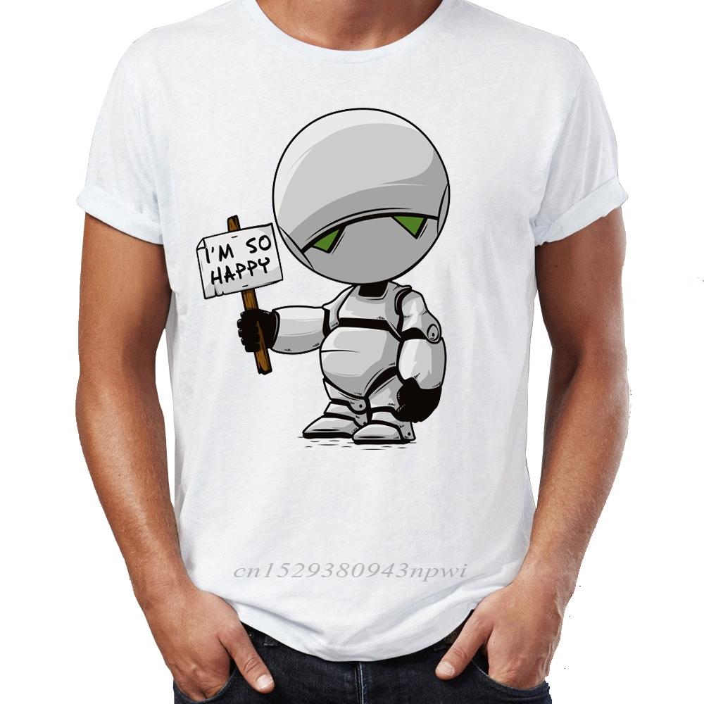 

Mens T Shirt Marvin The Paranoid Android Hitchhikers Guide To The Galaxy Funny Artsy Awesome Artwork Printed Tee S