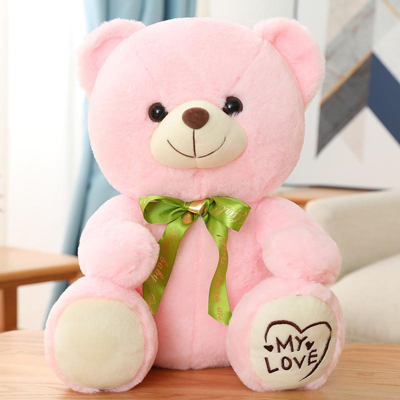 Posture Cute Sitting Teddy Bear Plush Toy Butterfly Festival Ribbon Gift Child