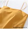 White Summer Women's Camisole with Built-in Bra and Beautiful Back Design