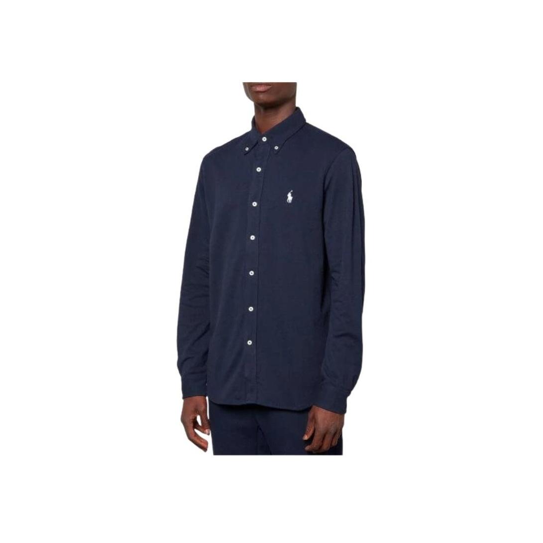 

Рубашка Polo Ralph Lauren Ss23 повседневная однотонная с длинным рукавом темно-синего цвета для мужчин 323914506-001 L