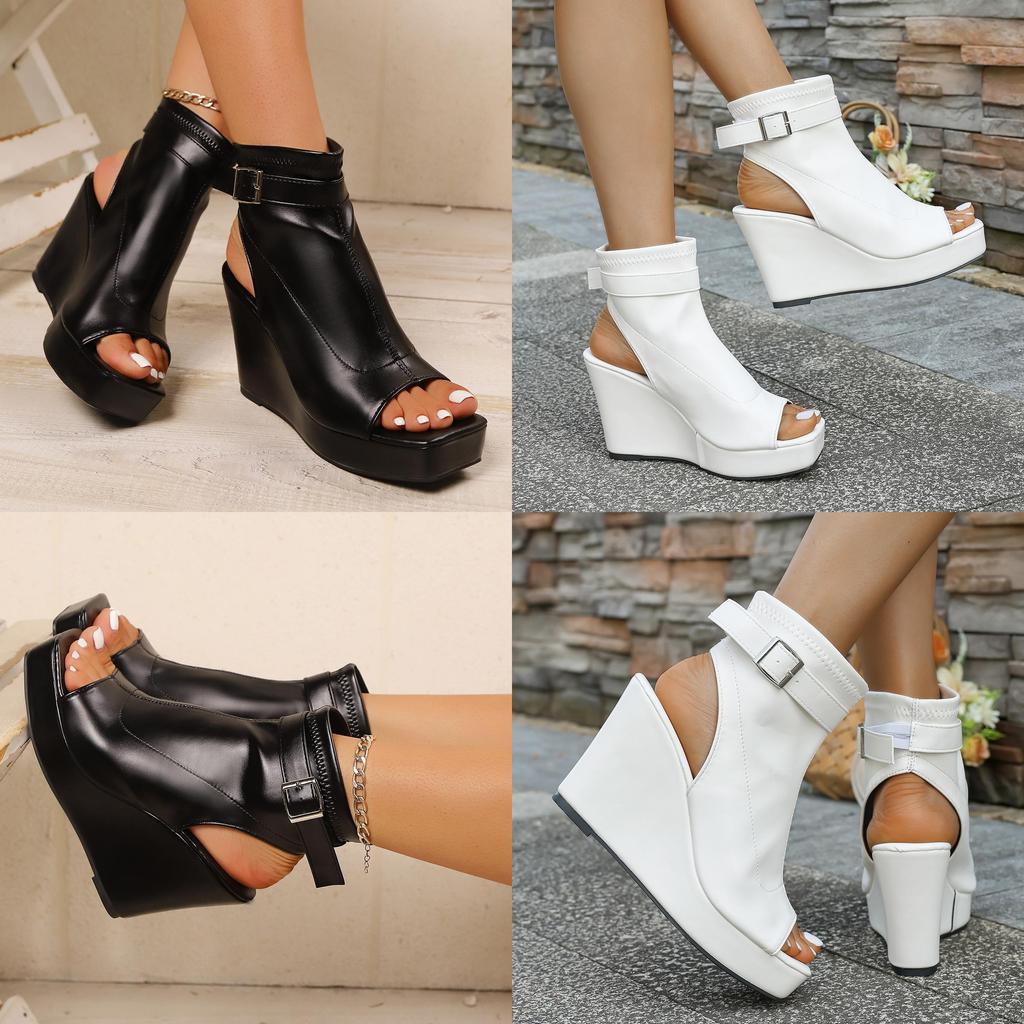 Roman Sandals For Women Summer Chunky Heel With Adjustable Strap For Casual Wear
