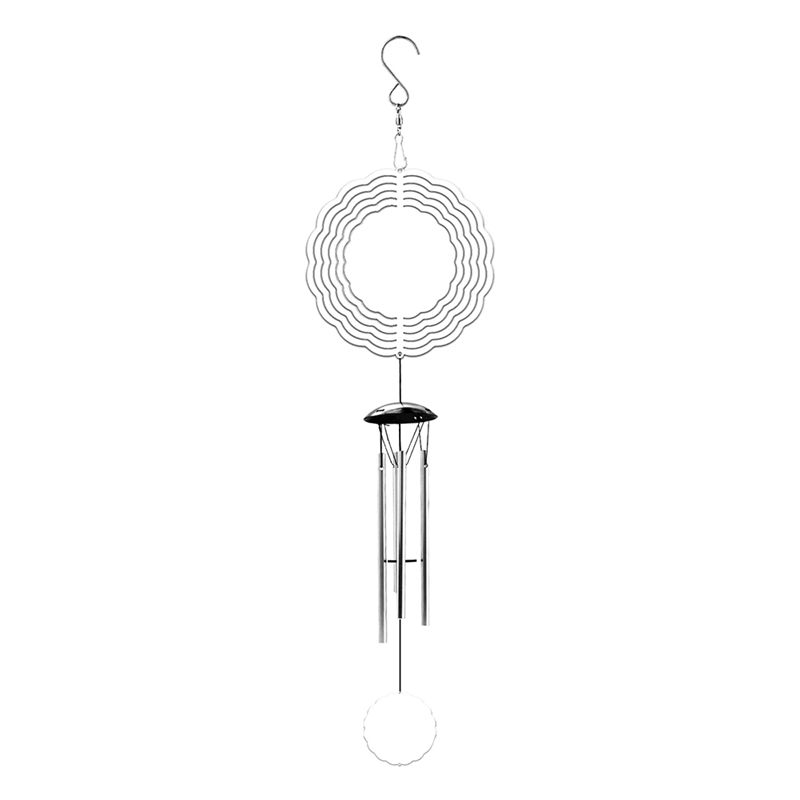 

ABUL-Sublimation Wind Spinner Blanks Outdoor Decor, Windchimes With 4 Thickened Aluminum Tubes For Mom Grandma Women Easy To Use