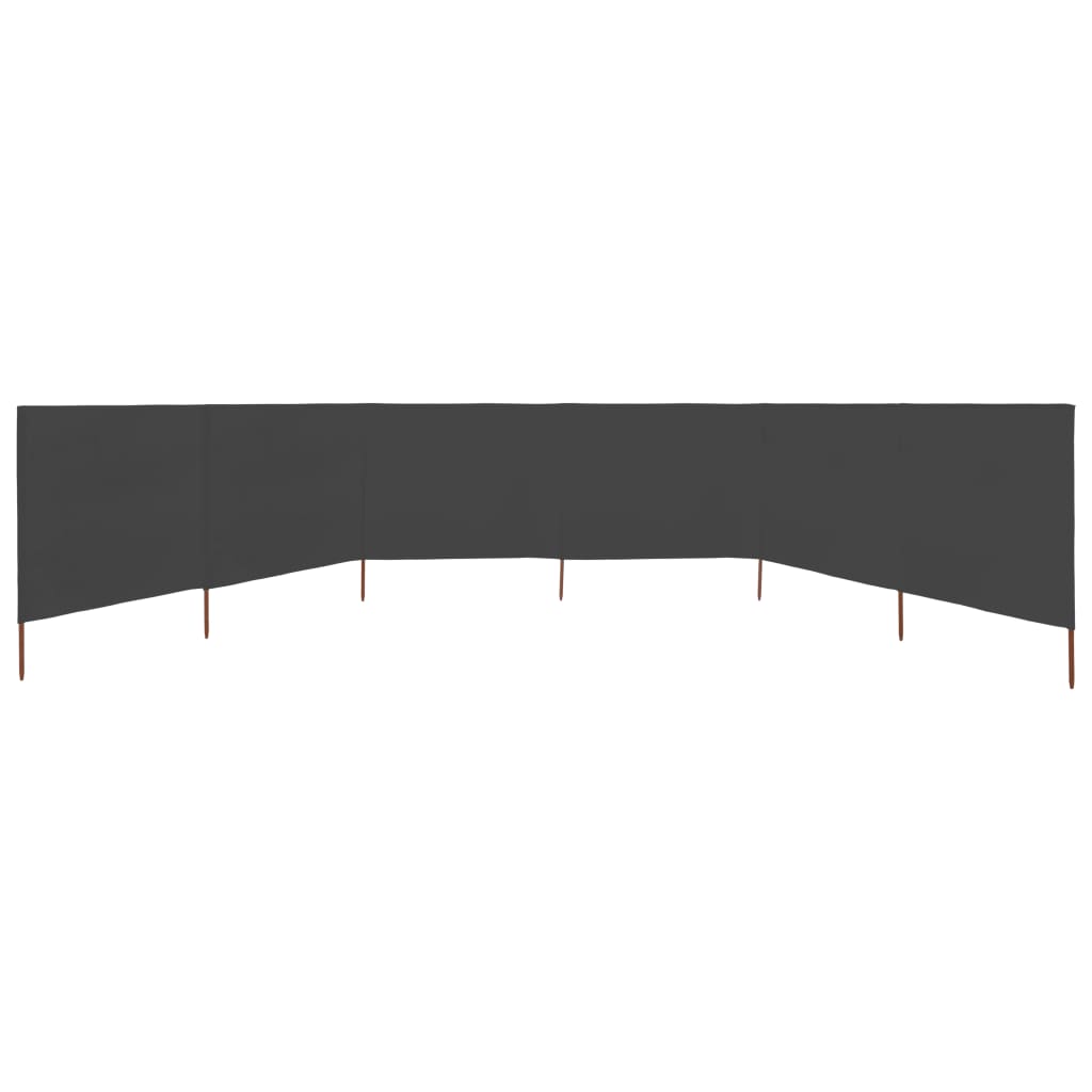 6 Piece Windbreak Mesh 800 X 80 Cm Grey