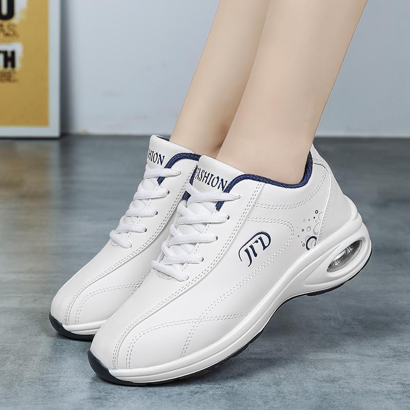 Womens Running Shoes Ladies Comfortable Waterproof Leather Basket Shoes Women High Platform Sneakers Cushion Sports Shoes