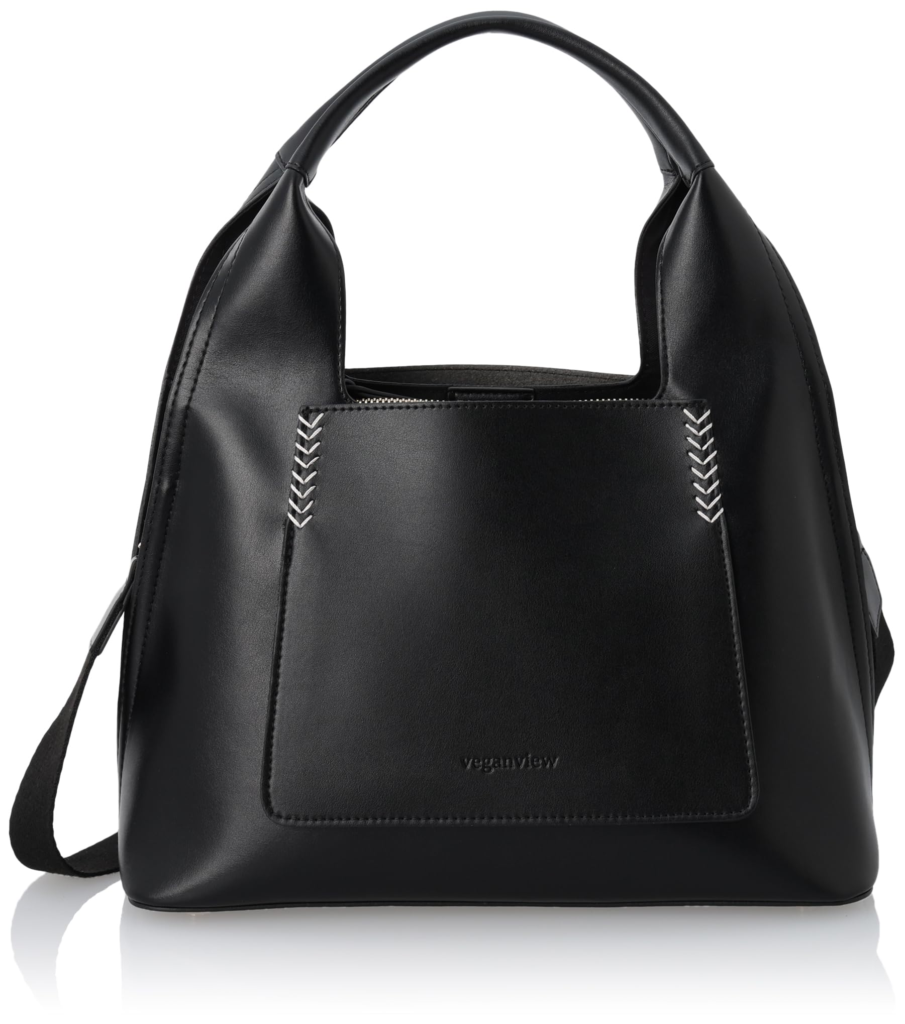 

[Веганский взгляд] Мини-сумка-тоут треугольной формы VV00202 Черный (10)