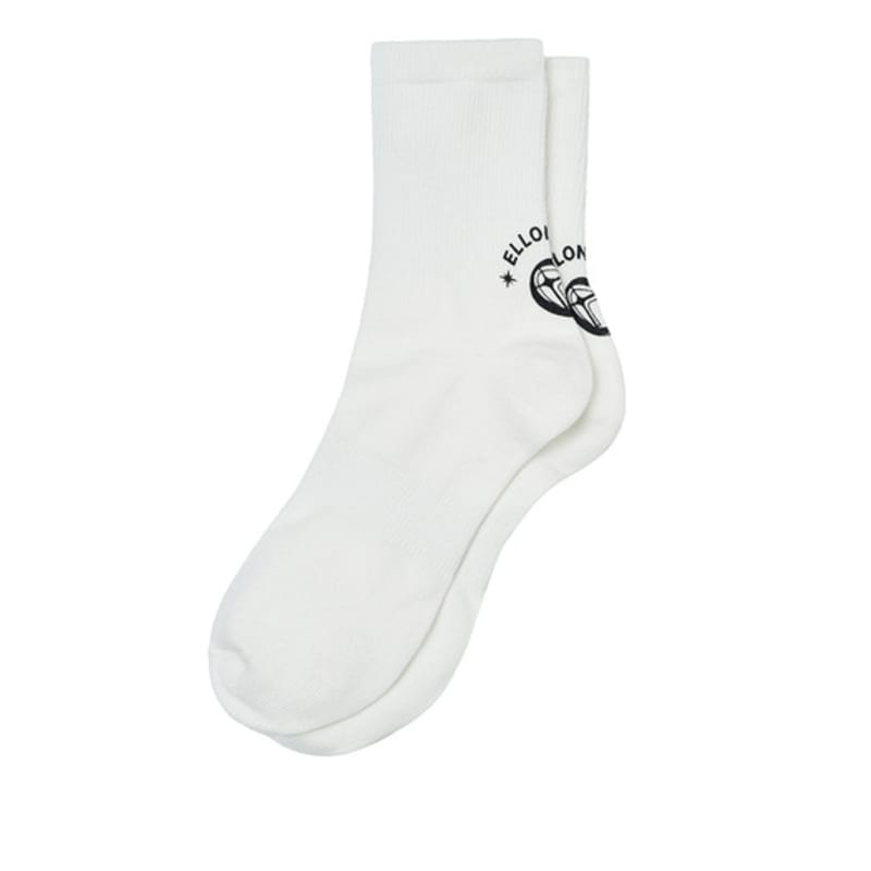 Ellonarc Logo Middle Socks_white