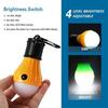 LED Bulb Emergency Lamp 3 Lighting Portable Camping Light Mini Modes Outdoor Night Work Lights Tent Hanging Lamp with Hooks