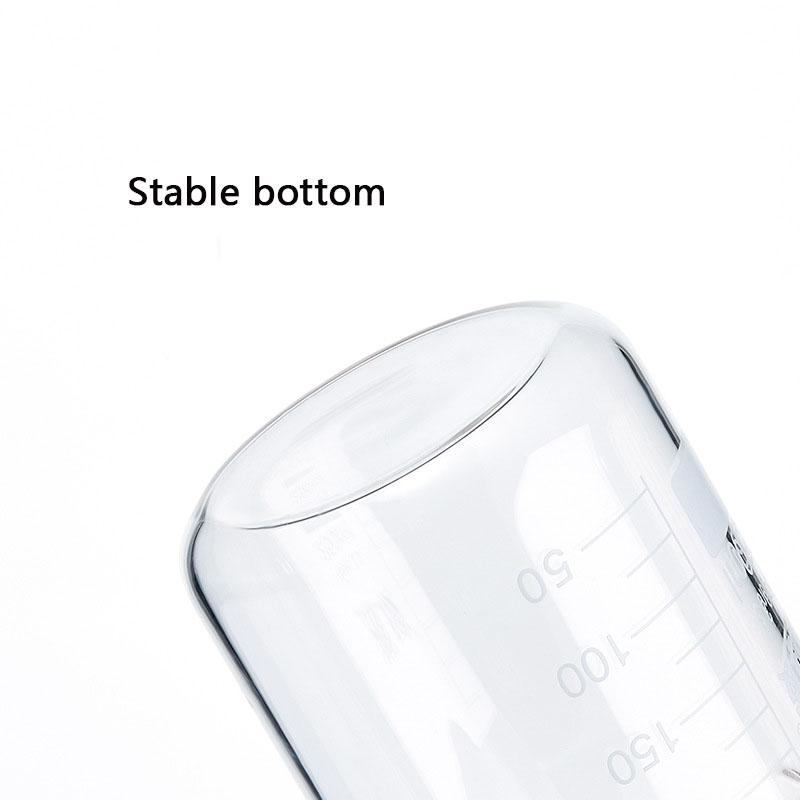 3pcs Glass Measuring Cup Set Clear Scale Cup Heat-resistant Beaker Kitchen Baking Measuring Cup Set Laboratory Container Jugs