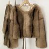 Autumn and winter new imitation fox fur coat women's short round neck environmentally friendly fur coat warm, fashionable and versatile