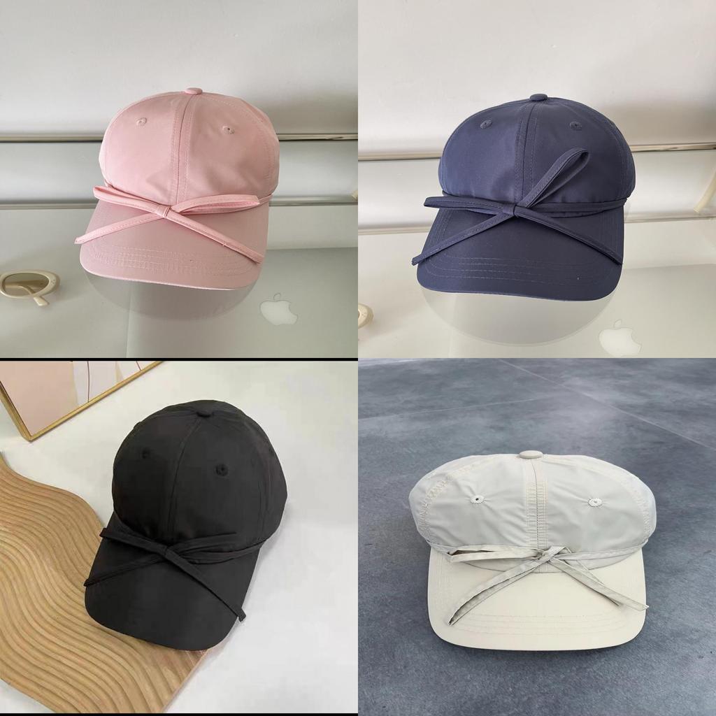 Summer Thin Quickdry Baseball Cap With Bowknot For Women Sun Protection And Sunshade