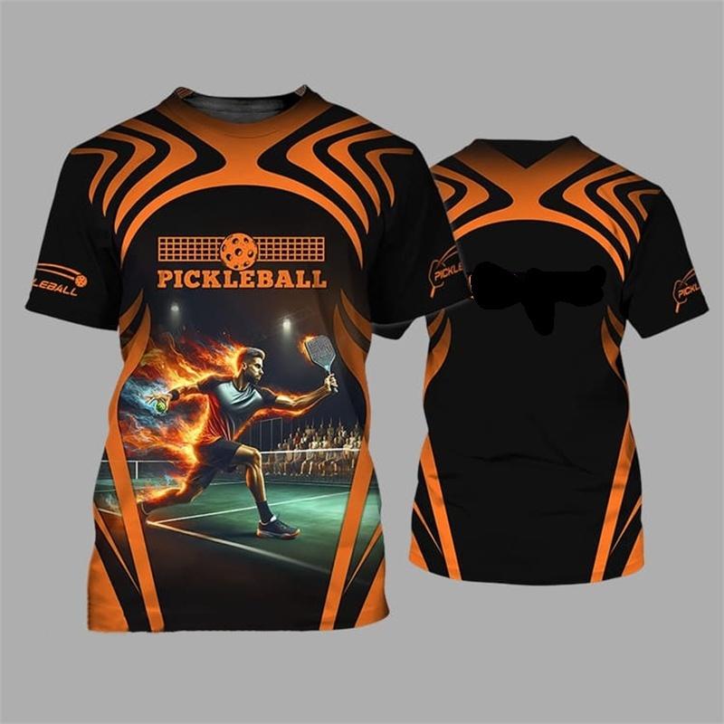 Fashion Pickleball Graphic T Shirts For Men Summer Casual Short Sleeve 3D Printed Sports T-shirts Trend Outdoor Fitness Tees