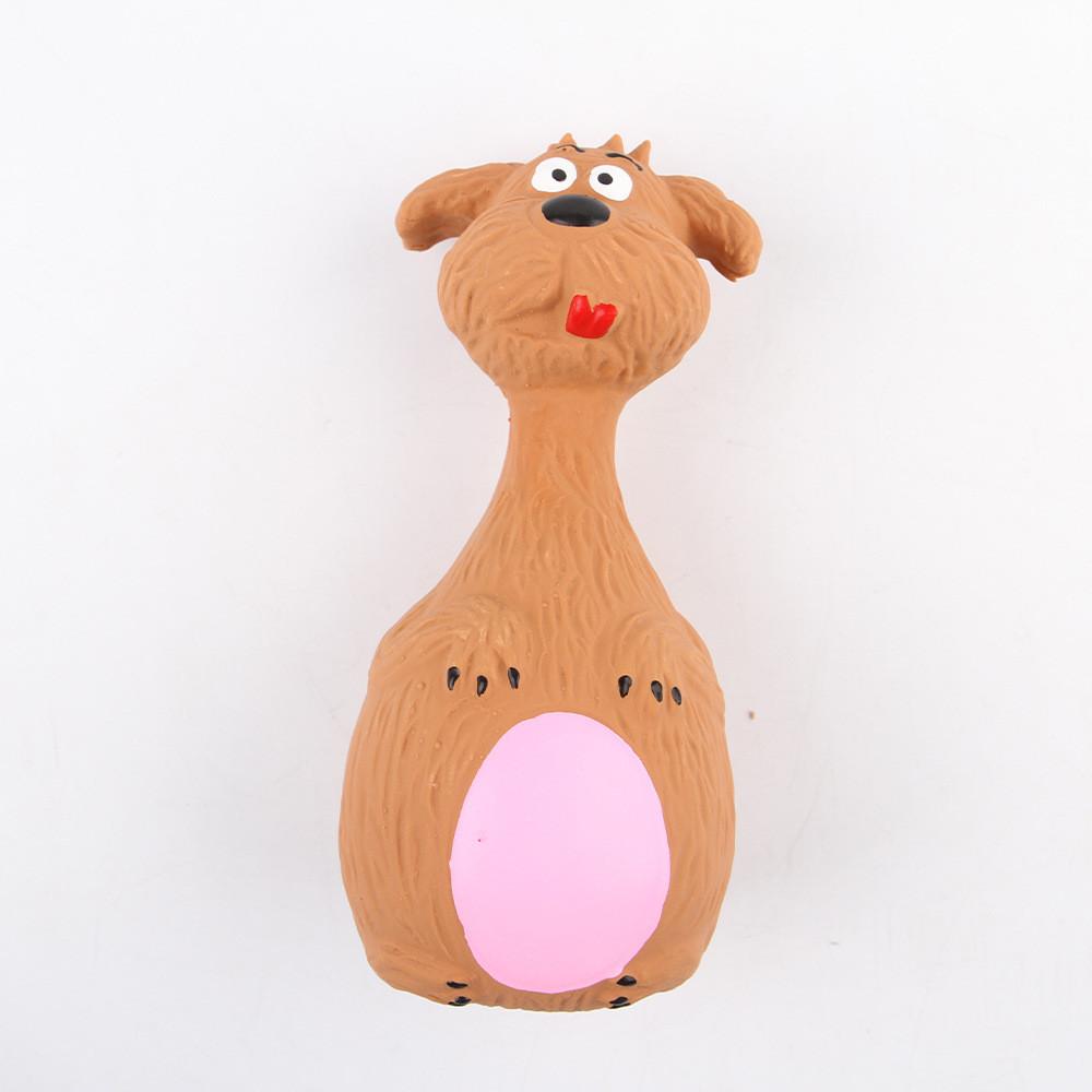 

High Quality Squeaky Rubber Pet Toy For Dogs In Fun Cartoon Design And Colors коричневый