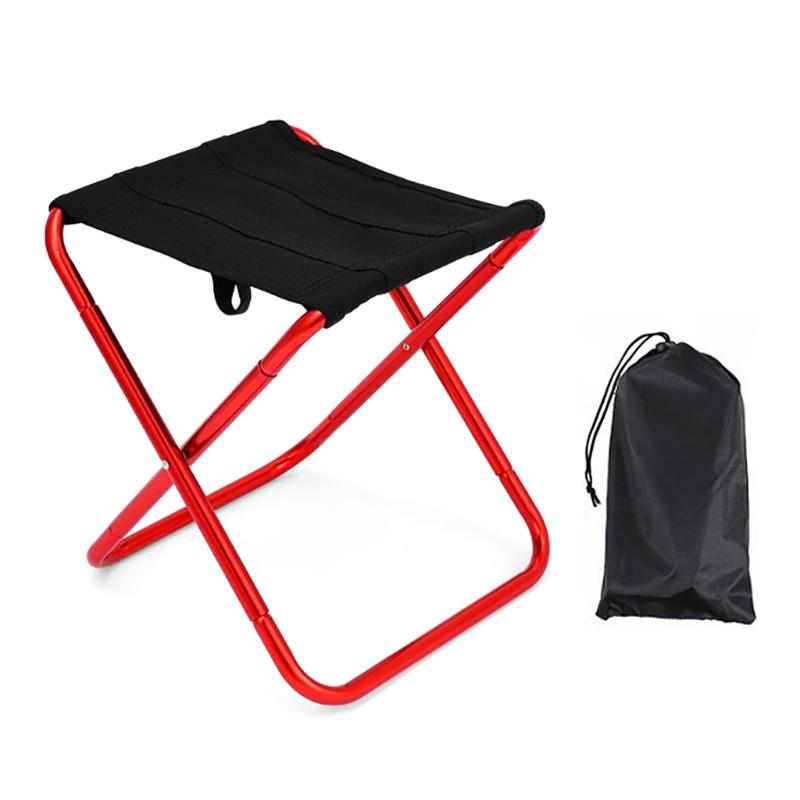 Folding Camping Stool Portable Seats Little Fishing Chair Foldable Camp Stool for Camping Fishing Hikings Gardenings красный