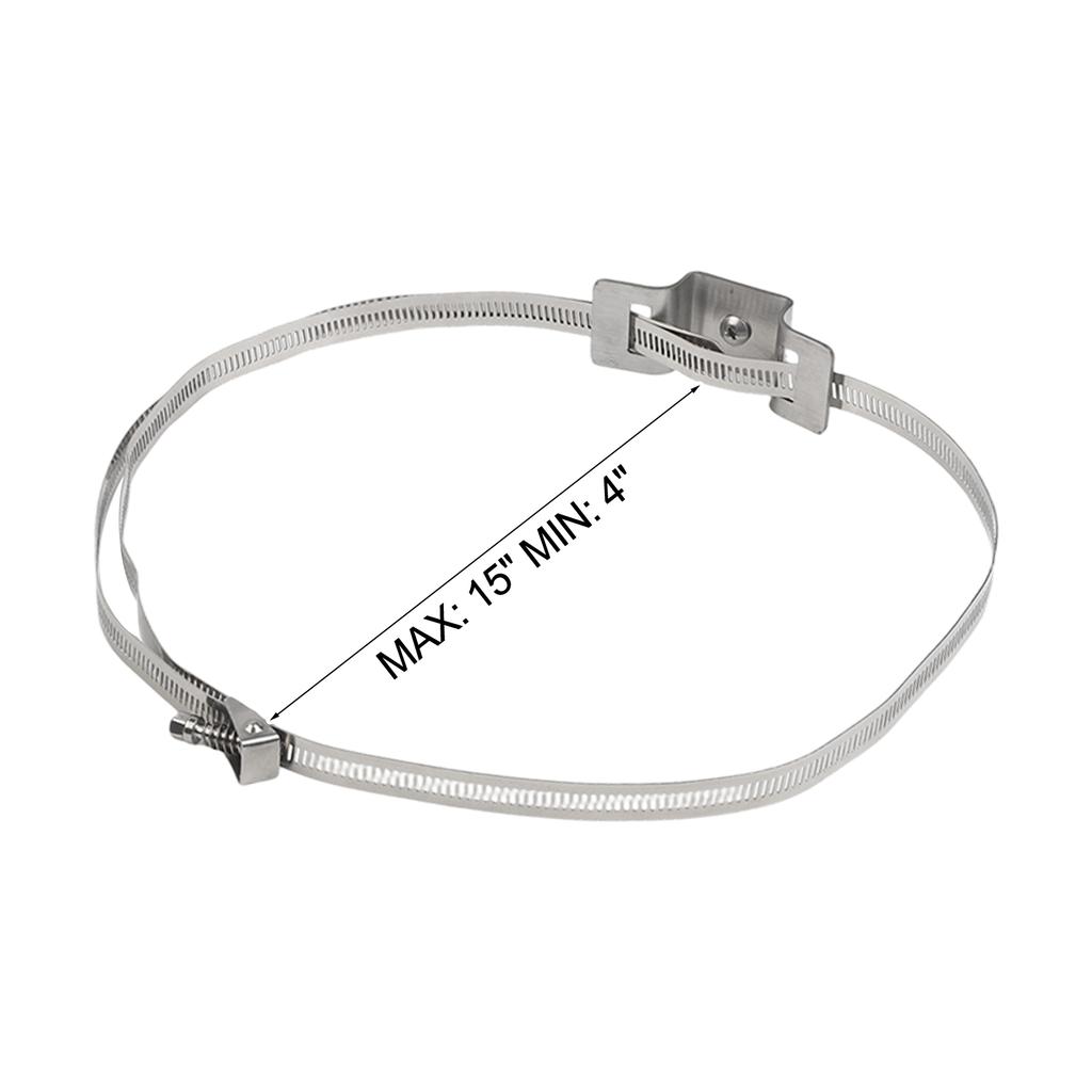 Cylindrical Compatibility Adjustable Sign Holder Adjustable Size For Posts Installation Of Road Signs For Utility Poles