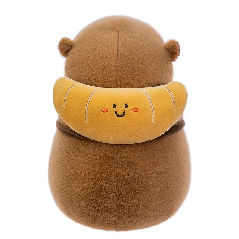 New Creative Baking Kapibala Doll Baguette Capybara Plush Toy Grab Machine Doll Bedside Pillow