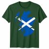 Scotland Flag Slash Unisex T Shirt Scottish Football Rugby Fan Gift Idea Tee