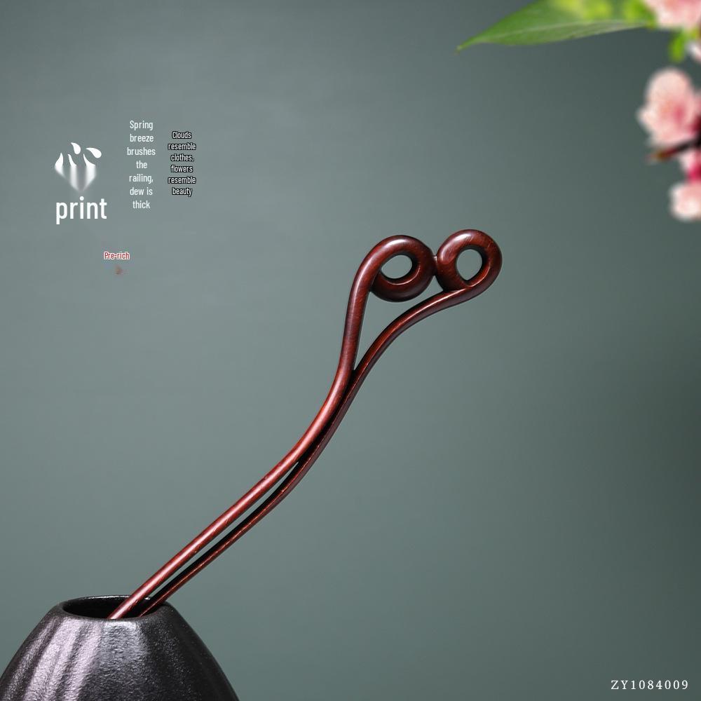 Rosewood Hairpins: Antique-Style Wood Hair Accessories for Hanfu & Qipao