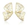 Gold Color Hollow Big Butterfly Stud Earring for Women Metal Angel Wing Statement Pendant Earrings Jewelry Party Gift Pendientes