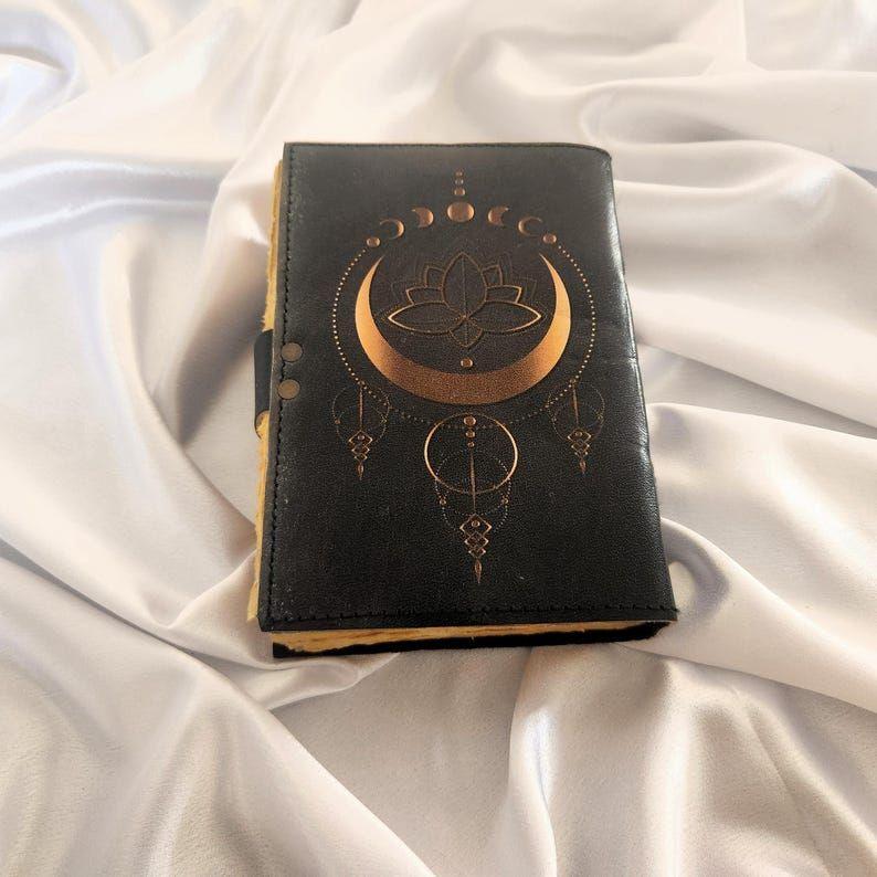 Leather journal moon & star print design Leather Dairy,leather Notebook,leather Sketchbook,travel journal,handmade journal,writing journal.
