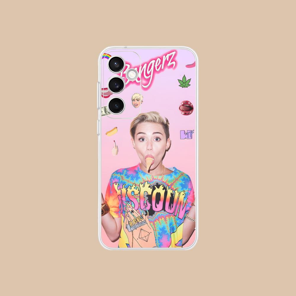 Miley Cyrus Mobile Phone Case for Samsung Galaxy S25 S24 S23 S22 S21Plus FE Ultra Clear Colorful Cover Cellphones Cover