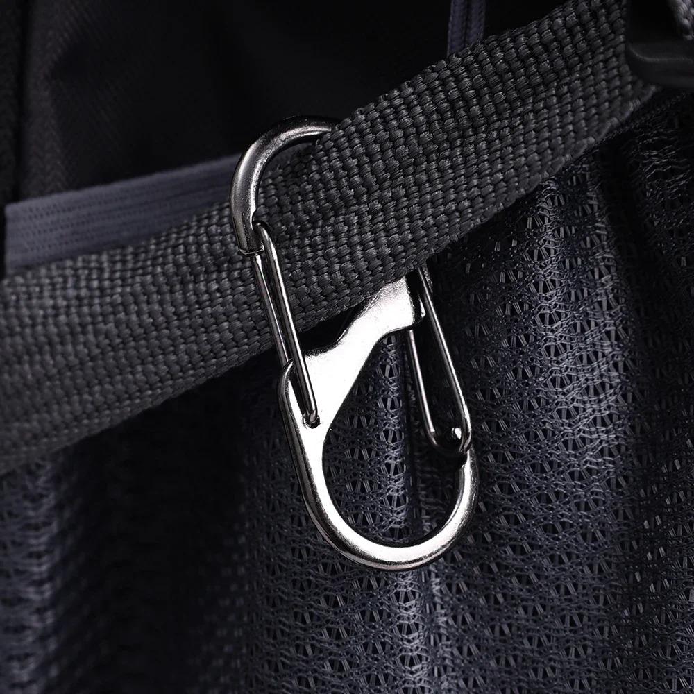 10Pcs S-Type Zinc Alloy Carabiner with Lock Mini Keychain Hook Anti-Theft Outdoor Camping Backpack Buckle Key-Lock Accessories.
