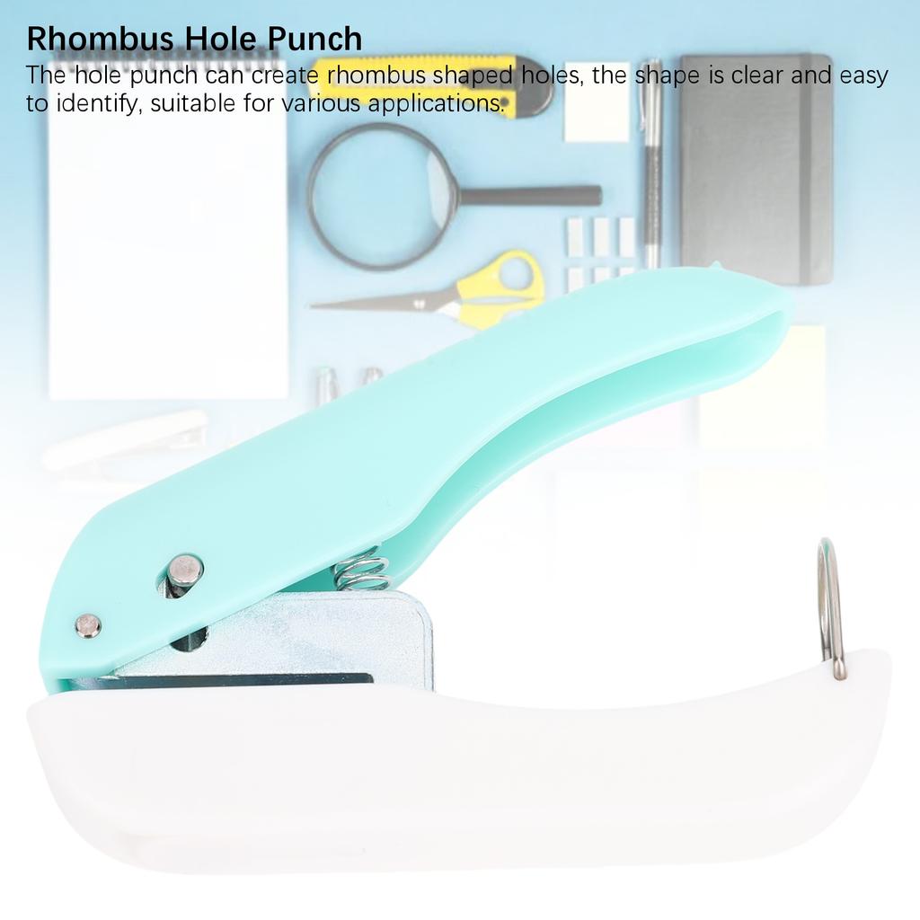 Rhombus Hole Punch Compact Handheld Single Hole Puncher for Scrapbooking Crafting