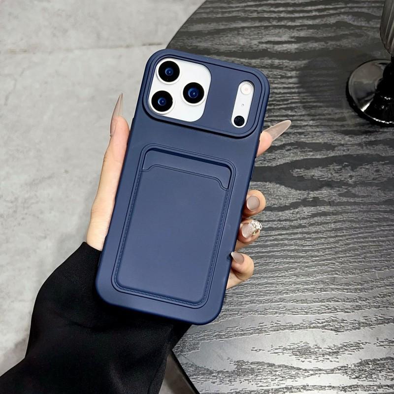 

Card Insertion Bag Suitable IPhone 17PM Phone Case Apple 16 ProMax Frosted Solid Color Simple 15 Protective iPhone 14