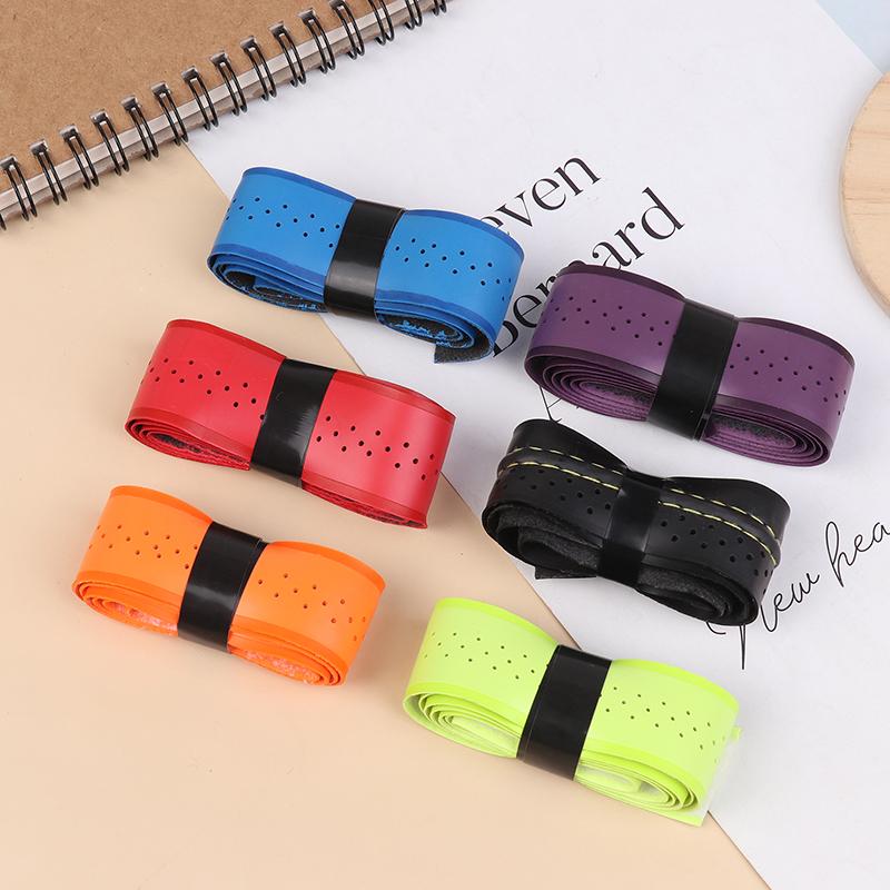 Multi-Color Pickleball Badminton Tennis Racket Overgrips Breathable Non-Slip Pu Grip Tape Sweat Shock Absorption Stitching Grips