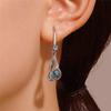 Fine New 925 Silver Luxury Crystal Zircon Earrings Charms for Woman Cute Engagement Wedding Jewelry Gift